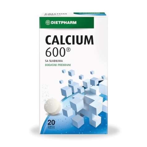 DIETPHARM CALCIUM 600 ŠUMEĆE TABLETE