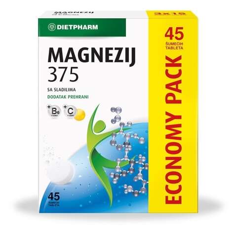 DIETPHARM MAGNEZIJ 375 ŠUMEĆE TABLETE A45