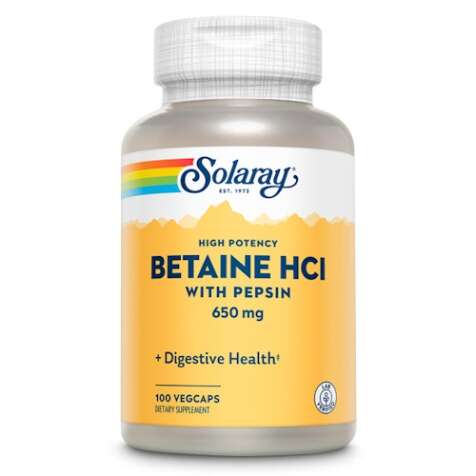 BETAINE HCL + PEPSIN KAPSULE A100 SOLARAY