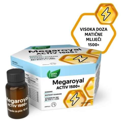 MEGAROYAL ACTIV 1500+ AMPULE 20X15ML ZONA VITAL