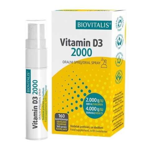 BIOVITALIS VITAMIN D3 2000 SPREJ 20ML